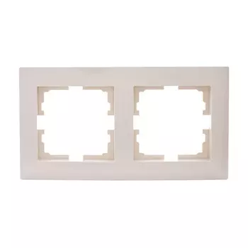 Рамка Lezard Vesna двухместная крем (742-0300-147)