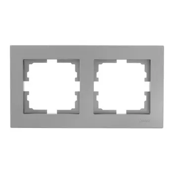 Рамка Lezard Vesna двухместная платина (742-3500-147)