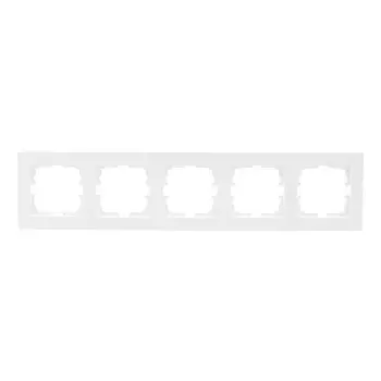 Рамка Lezard Vesna пятиместная белая (742-0200-150)