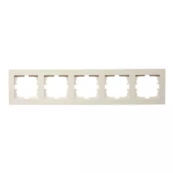 Рамка Lezard Vesna пятиместная крем (742-0300-150)