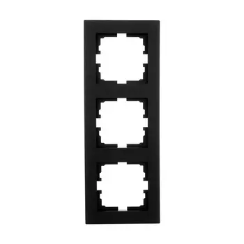 Рамка Lezard Vesna трехместная черный бархат (742-4200-153)