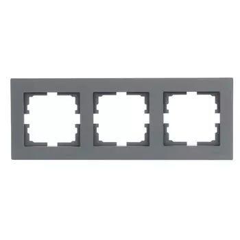 Рамка Lezard Vesna трехместная графит (742-3400-148)