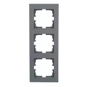Рамка Lezard Vesna трехместная графит (742-3400-153)