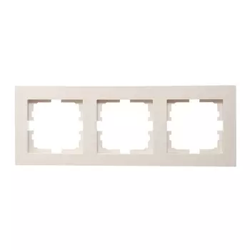 Рамка Lezard Vesna трехместная крем (742-0300-148)