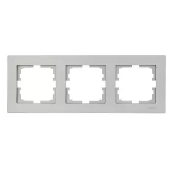 Рамка Lezard Vesna трехместная платина (742-3500-148)