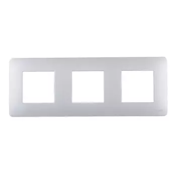 Рамка Schneider Electric Unica NEW Studio трехместная алюминий (NU200630)