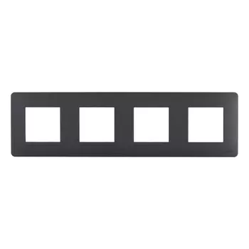 Рамка Schneider Electric Unica NEW STUDIO NU200854 четырехместная универсальная антрацит