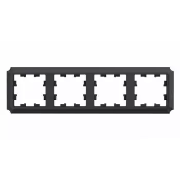 Рамка Systeme Electric AtlasDesign Antique четырехместная базальт (ATN101404)