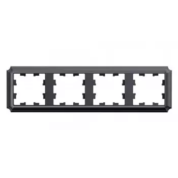 Рамка Systeme Electric AtlasDesign Antique четырехместная сталь (ATN100904)