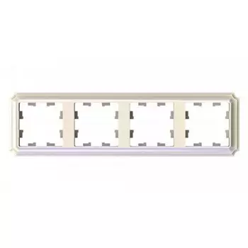 Рамка Systeme Electric AtlasDesign Antique четырехместная жемчуг (ATN100404)