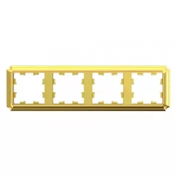 Рамка Systeme Electric AtlasDesign Antique четырехместная золото (ATN101604)