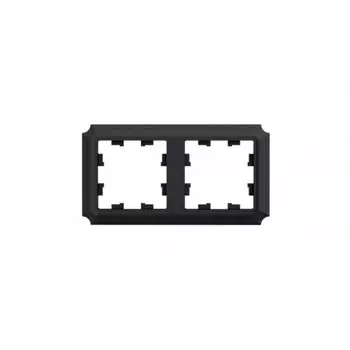 Рамка Systeme Electric AtlasDesign Antique двухместная базальт (ATN101402)