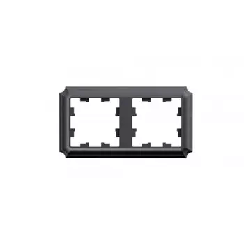 Рамка Systeme Electric AtlasDesign Antique двухместная сталь (ATN100902)