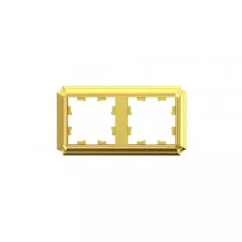 Рамка Systeme Electric AtlasDesign Antique двухместная золото (ATN101602)