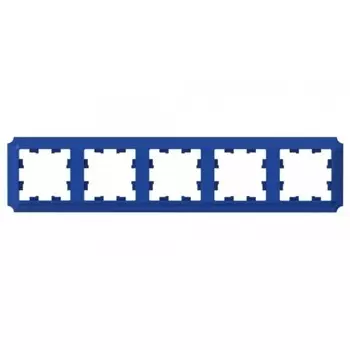 Рамка Systeme Electric AtlasDesign Antique пятиместная аквамарин (ATN101105)