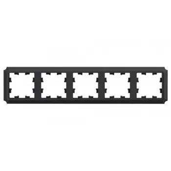 Рамка Systeme Electric AtlasDesign Antique пятиместная базальт (ATN101405)