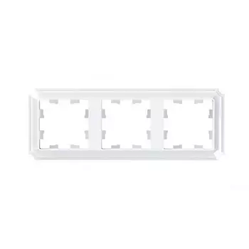 Рамка Systeme Electric AtlasDesign Antique трехместная белая (ATN100103)