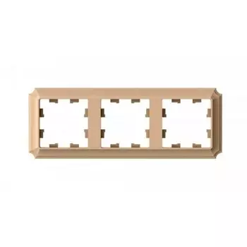 Рамка Systeme Electric AtlasDesign Antique трехместная песочная (ATN101203)