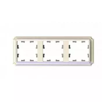 Рамка Systeme Electric AtlasDesign Antique трехместная жемчуг (ATN100403)