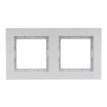 Рамка Systeme Electric AtlasDesign Aqua двухместная алюминий (ATN440302)