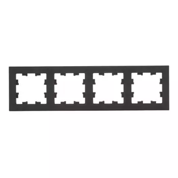 Рамка Systeme Electric AtlasDesign четырехместная карбон (ATN001004)