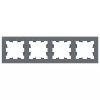 Рамка Systeme Electric AtlasDesign четырехместная грифель (ATN000704)