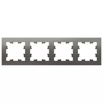 Рамка Systeme Electric AtlasDesign четырехместная сталь (ATN000904)