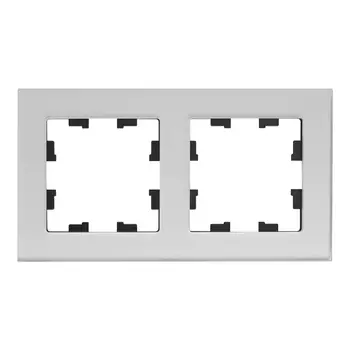 Рамка Systeme Electric AtlasDesign Nature двухместная алюминий (ATN320302)