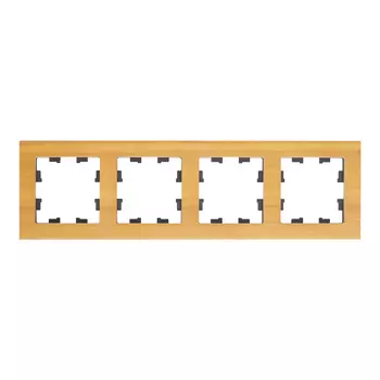 Рамка Systeme Electric AtlasDesign Nature четырехместная дерево бамбук (ATN353204)