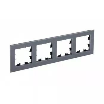 Рамка Systeme Electric AtlasDesign Nature четырехместная мрамор айс грей (ATN343204)