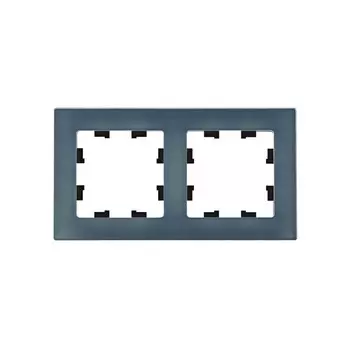 Рамка Systeme Electric AtlasDesign Nature двухместная грифель (ATN360702)