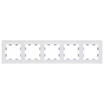 Рамка Systeme Electric AtlasDesign Nature пятиместная белая (ATN320105)