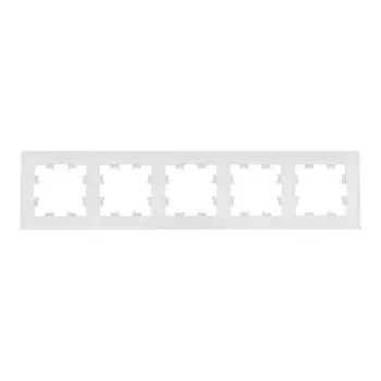 Рамка Systeme Electric AtlasDesign Nature пятиместная белая (ATN360105)