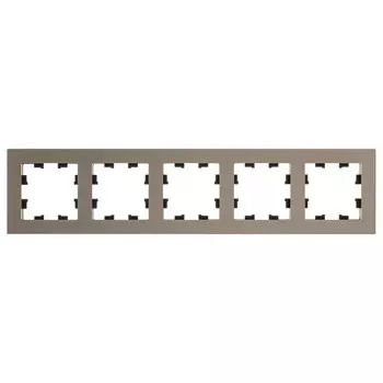 Рамка Systeme Electric AtlasDesign Nature пятиместная латунь (ATN312205)