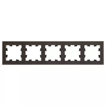 Рамка Systeme Electric AtlasDesign Nature пятиместная мокко (ATN320605)