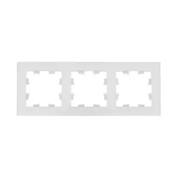 Рамка Systeme Electric AtlasDesign Nature трехместная белая (ATN360103)