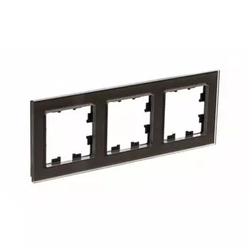 Рамка Systeme Electric AtlasDesign Nature трехместная мокко (ATN320603)
