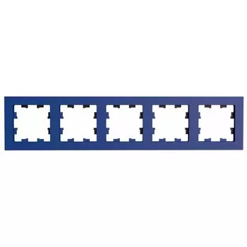 Рамка Systeme Electric AtlasDesign пятиместная аквамарин (ATN001105)