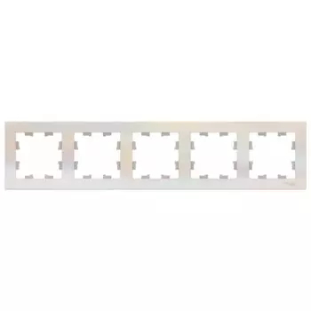 Рамка Systeme Electric AtlasDesign пятиместная жемчуг (ATN000405)