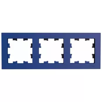 Рамка Systeme Electric AtlasDesign трехместная аквамарин (ATN001103)