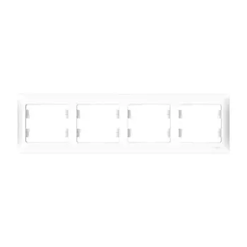 Рамка Systeme Electric Glossa четырехместная белая (GSL000108)