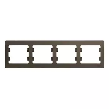 Рамка Systeme Electric Glossa четырехместная шоколад (GSL000804)