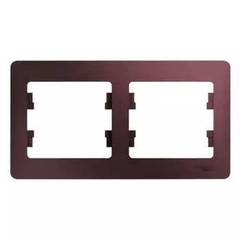 Рамка Systeme Electric Glossa двухместная баклажановая (GSL001102)