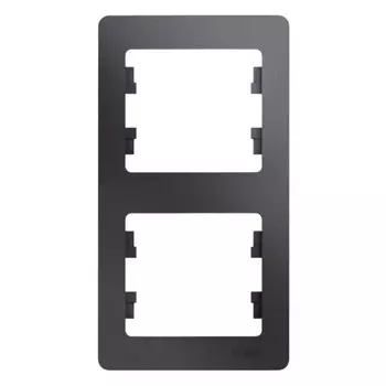 Рамка Systeme Electric Glossa двухместная графит (GSL001306)