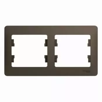 Рамка Systeme Electric Glossa двухместная шоколад (GSL000802)