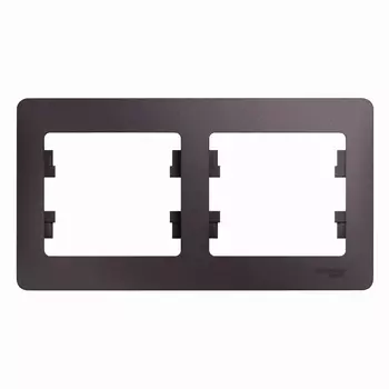 Рамка Systeme Electric Glossa двухместная сиреневый туман (GSL001402)