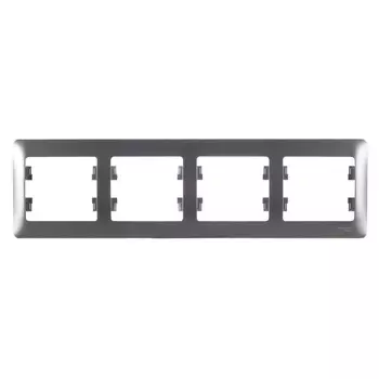 Рамка Systeme Electric Glossa четырехместная алюминий (GSL000304)