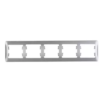 Рамка Systeme Electric Glossa пятиместная алюминий (GSL000305)