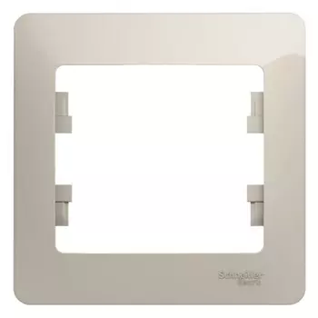 Рамка Systeme Electric Glossa одноместная молочная (GSL000901)