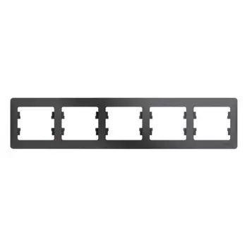 Рамка Systeme Electric Glossa пятиместная графит (GSL001305)